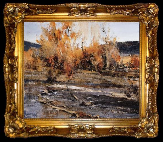 framed  Nikolay Fechin Landscape in New Mexico, ta009-2
